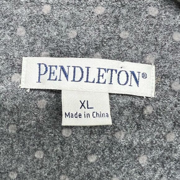 Pendleton Gray Microdot Merino Wool Blazer Jacket Button Front Lined Womens XL - Picture 2 of 8